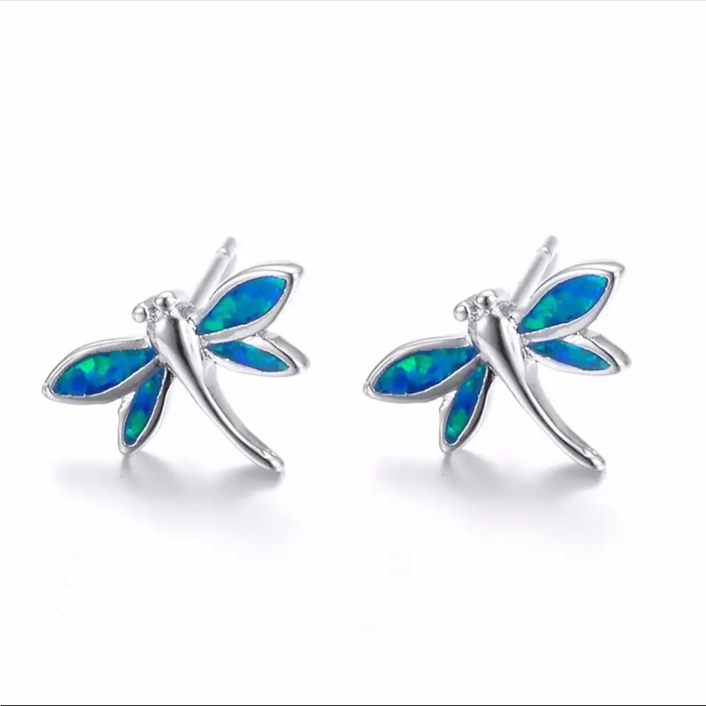Sterling Silver Dragonfly Earrings